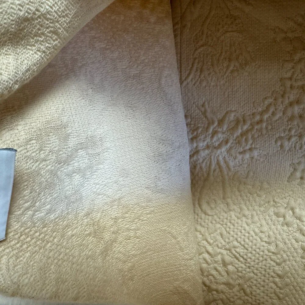 SFERRA  ITALY Set of 2 Pillow Sharm Case Cover Champagne Textured Egypt Cotton